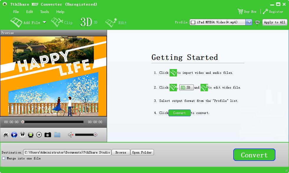 7thShare MXF Converter  3.8 官方版