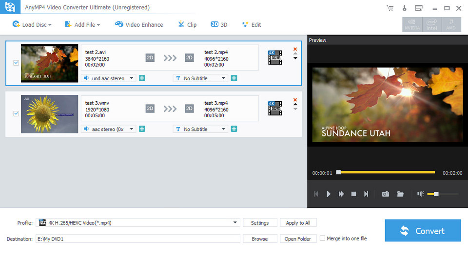 AnyMP4 Video Converter Ultimate截图