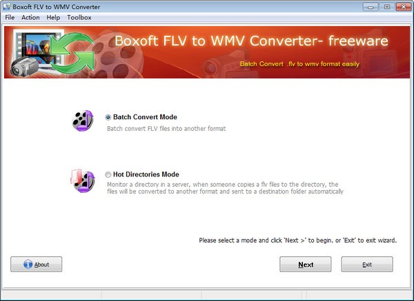 Boxoft Free FLV to WMV Converter截图